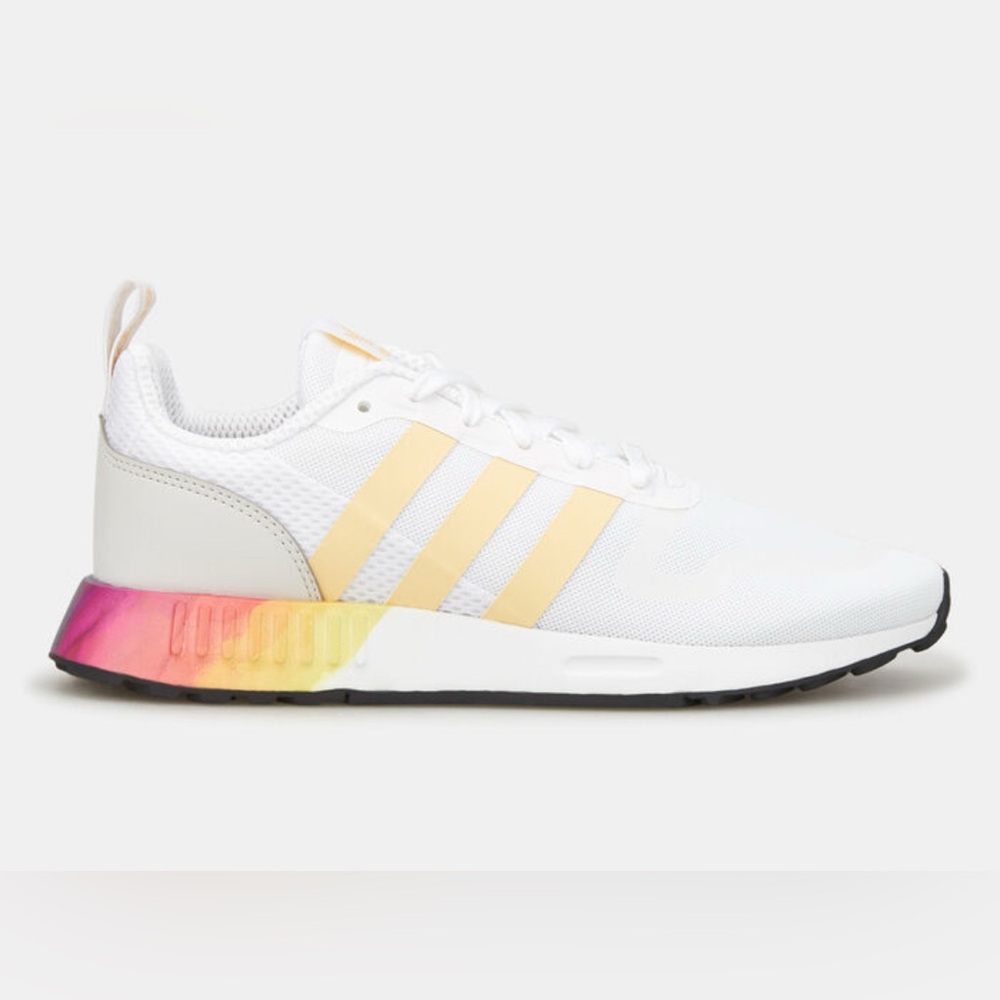 Adidas White and Yellow Retro-Inspired Sneakers